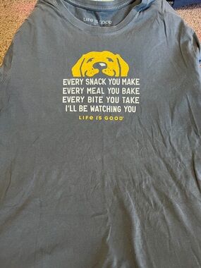 Womens sz L Life is Good dog shirt.